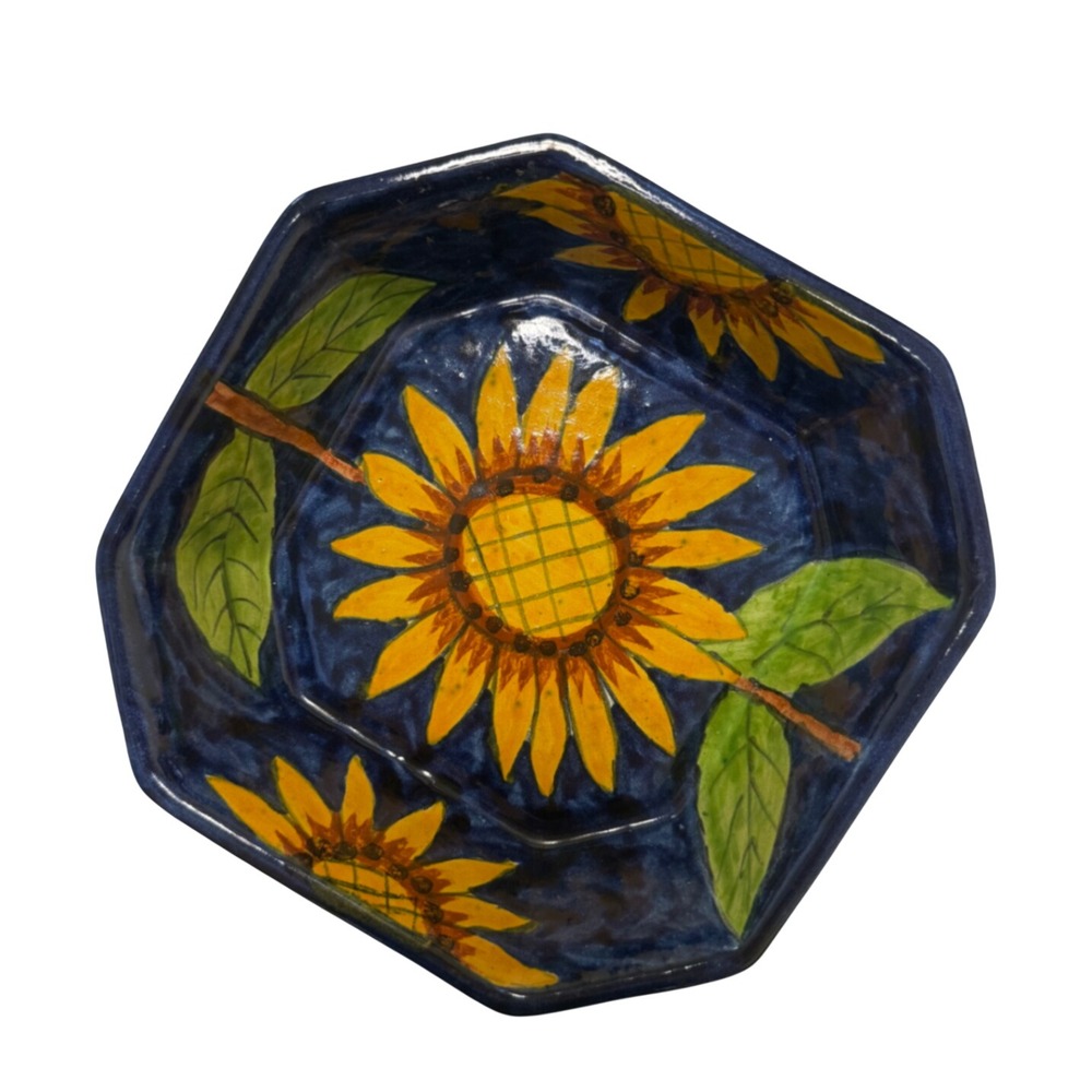 Hand Painted Sunflower Ceramic Bowl